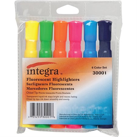 Highlighters Package of 6 assorted