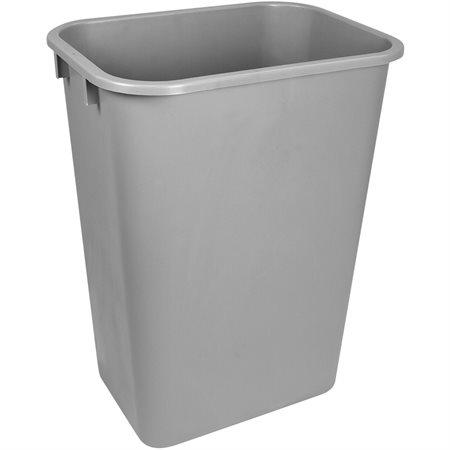 Plastic Waste Basket 15 x 11 x 21 in. H grey