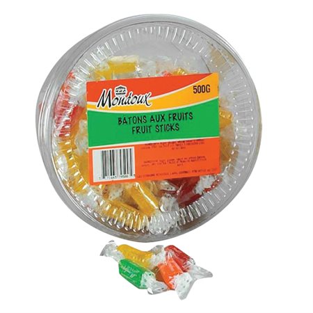 Bonbons Mondoux 500 g. Bâtons aux fruits