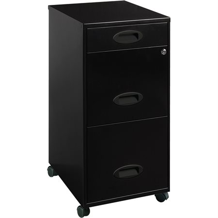3-Drawer Mobile With wheels black