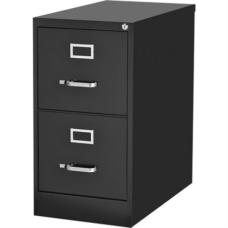 Commercial Grade Vertical File Letter size. 2 drawers. 15 x 22 x 28-1 / 8 po. H. black