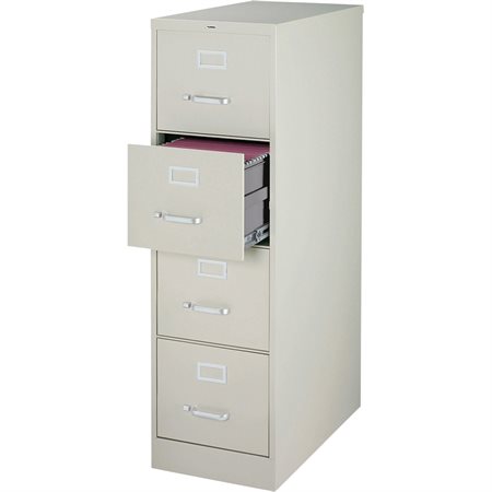 Commercial Grade Vertical File Letter size. 4 drawers. 15 x 22 x 52 in. light grey