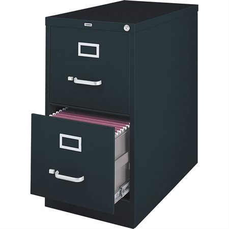 Commercial Grade Vertical File Legal size. 2 drawers. 18 x 25 x 28-1 / 8 in. H. black