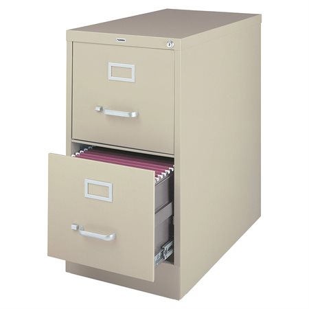 Commercial Grade Vertical File Legal size. 2 drawers. 18 x 25 x 28-1 / 8 in. H. putty