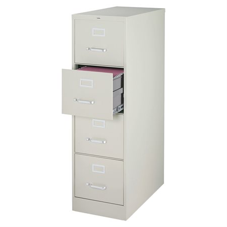 Commercial Grade Vertical File Legal size. 4 drawers. 18 x 25 x 52 in. H. light grey