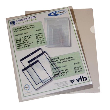 Protective File Pockets 12 x 9-5 / 8 in smoke