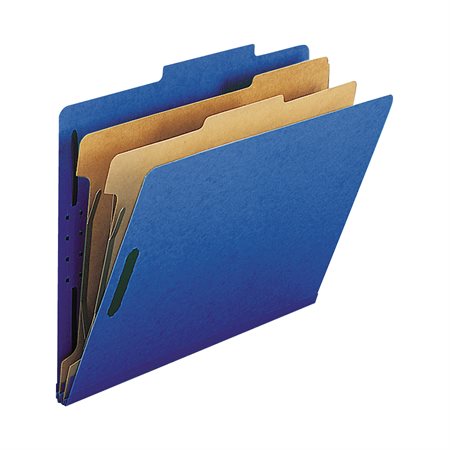 Classification Folders with Fasteners Letter size, 2 dividers dark blue