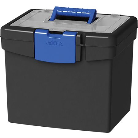 File Storage Box with XL Storage Lid black / blue