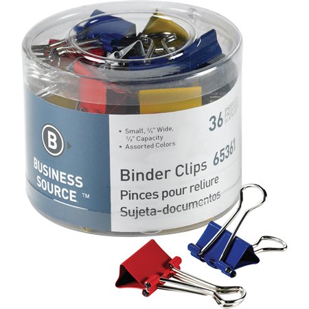 Binder Clips Assorted colours 3 / 4" (pkg 40)