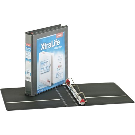 XtraLife® ClearVue® Locking Slant-D® Binders 1-1 / 2 in. black