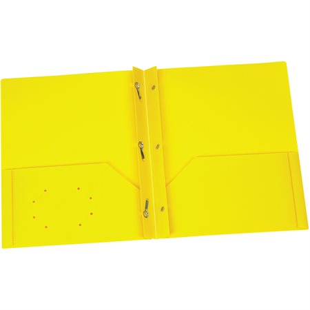 Poly Portfolio With fasteners. 135-sheet capacity yellow