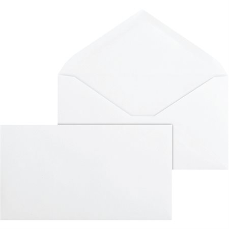 White Envelope Standard. V flap. Without window. #6-3 / 4. 3-5 / 8 x 6-1 / 2 in.