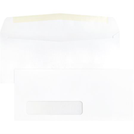 White Envelope Standard. With window. #10. 4-1 / 8 x 9-1 / 2 in.