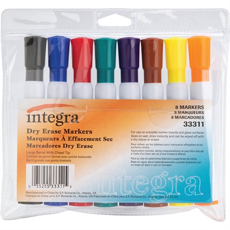 Dry Erase Whiteboard Markers Package of assorted colours pkg 8