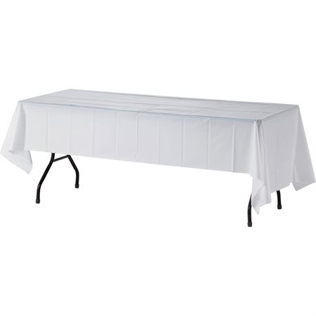 Plastic Rectangular Tablecovers white