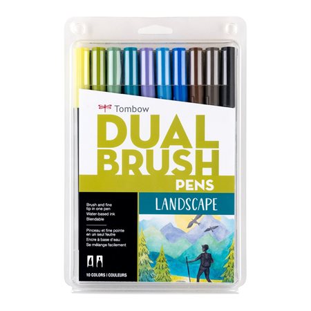 Double Brush Pens landscape colours