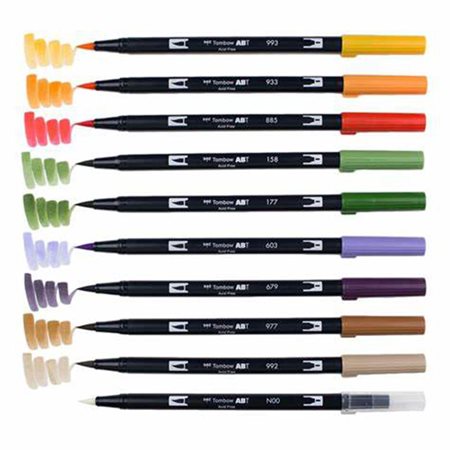 Double Brush Pens secondary colours