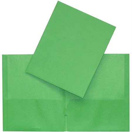 Couverture de présentation à pochettes vert