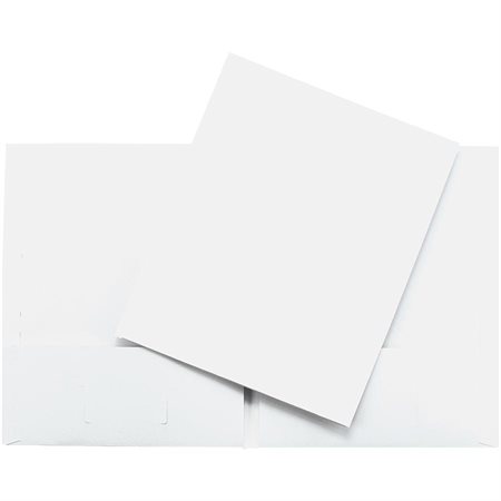 Couverture de présentation à pochettes blanc