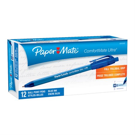 Stylos à bille rétractable ComfortMate Ultra® Pointe moyenne bleu