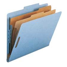 Recycled Classification Folder Letter size blue