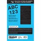 Lettres et chiffres en vinyle Geosign Chiffres noirs, lettres majuscules et minuscules 6 mm (1 / 4")