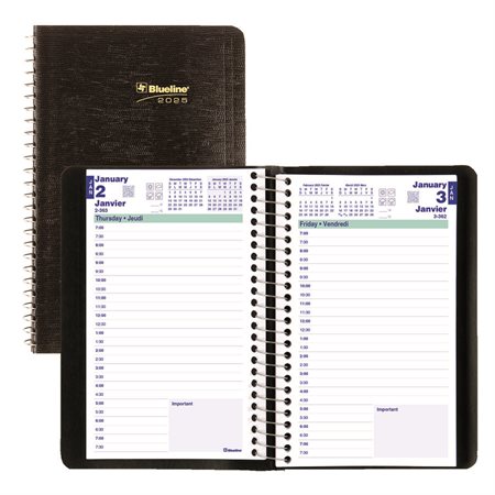 Agenda quotidien (2023) Bilingue noir