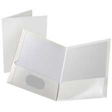 Showfolio™ Twin Pocket Portfolio Package of 10 white