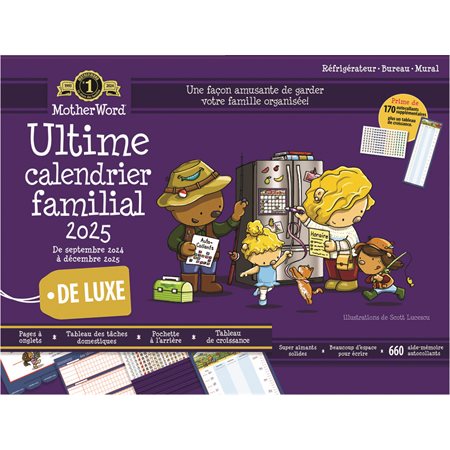 Calendrier familial de frigo MotherWord® (2023) 18 x 13-1 / 2 po. français