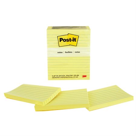 Post-it® Self-Adhesive Notes Ruled 3 x 5 in. (12)
