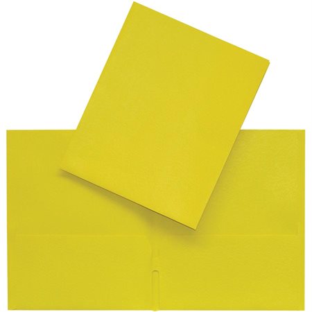 Couverture de présentation à pochettes jaune