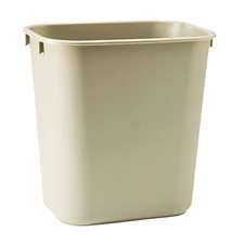 Deskside Wastebasket Small, 12.9L, 11-3/8 x 8-1/4 x 12-1/8"H beige