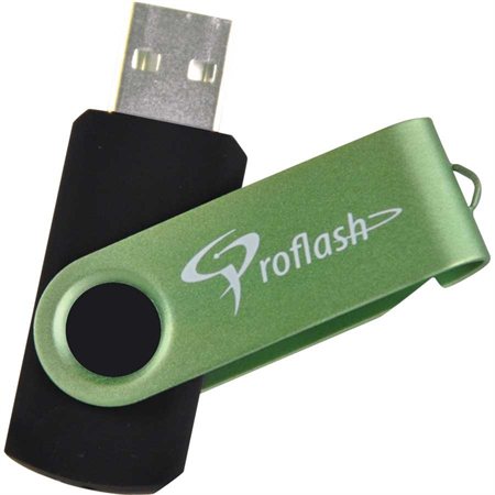 Clé USB à mémoire flash FlipFlash 8 Go vert
