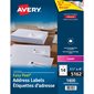 Easy Peel® White Rectangle Labels Box of 100 sheets 4 x 1-1 / 3"  (1400)