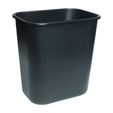 Deskside Wastebasket Medium, 26.6L, 14-1/4 x 10-1/4 x 15"H black