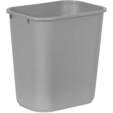 Deskside Wastebasket Medium, 26.6L, 14-1/4 x 10-1/4 x 15"H grey