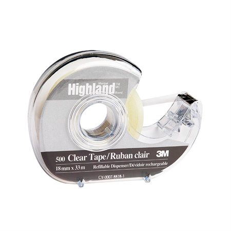 Ruban adhésif transparent Highland™ Dévidoir 18 mm x 33 m