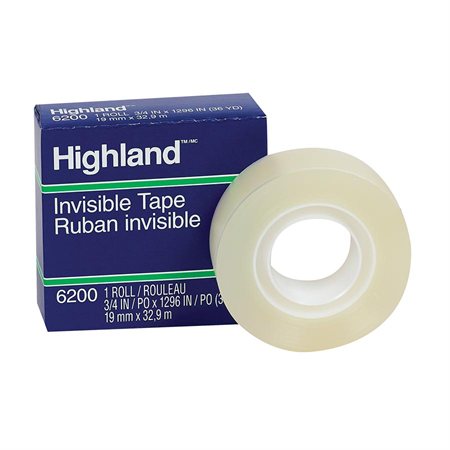 Highland™ Invisible Adhesive Tape Refill 19 mm x 33 m