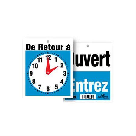 Reversible Sign Clock French
