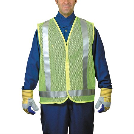 Traffic Vest Lime with silver stripes X-large