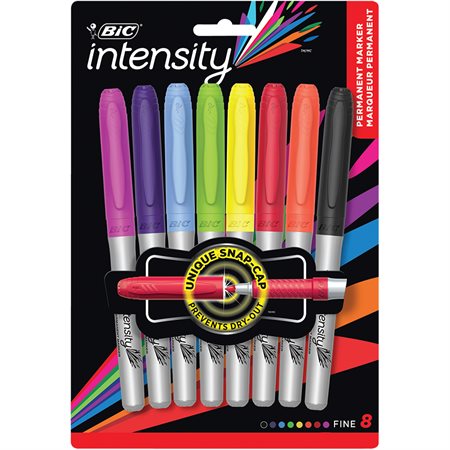 Marqueur permanent Intensity® Paquet de couleurs variées pqt 8