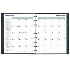 Agenda mensuel MiracleBind™ CoilPro™ (2025) 9-1/4 x 7-1/4 po