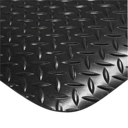 Industrial Deck Plate Anti-Fatigue Mat 36 x 60 in. black