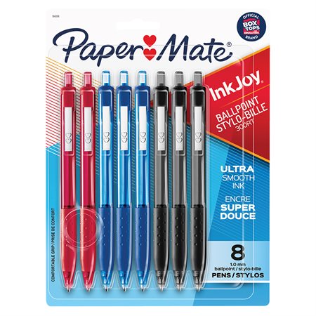 InkJoy™ 300 Retractable Ballpoint Pens Package of 8 assorted business colours