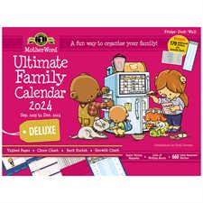 MotherWord® Family Fridge Calendar (2024-2025) 18 x 13-1/2 in. English