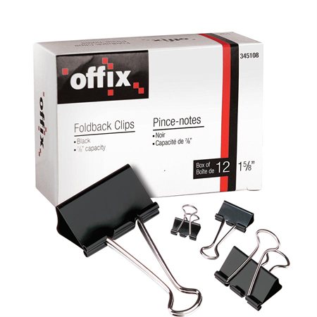 Pinces-notes repliables Offix® 1-5 / 8" (cap. 7 / 8")