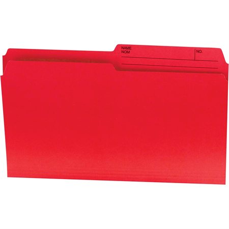 Offix® Reversible Coloured File Folders Legal size red