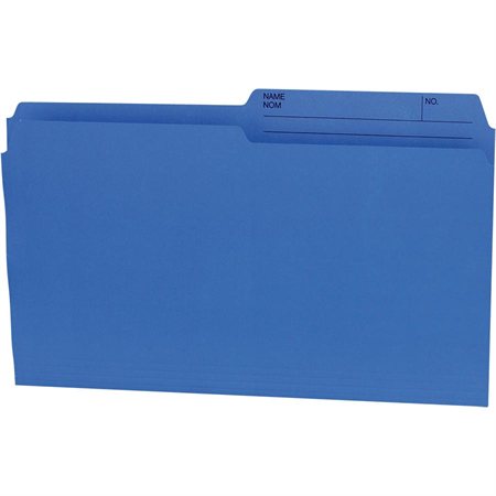 Offix® Reversible Coloured File Folders Legal size blue