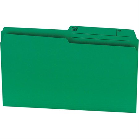 Offix® Reversible Coloured File Folders Legal size green