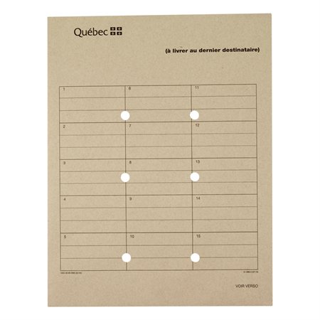Enveloppes multi-usage avec logo Québec 10 x 13" FB-C-1365-3
